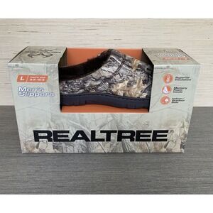 Realtree Men's Sz Large 9.5 - 10.5 Camouflage Memory Foam Insulated Slippers NEW